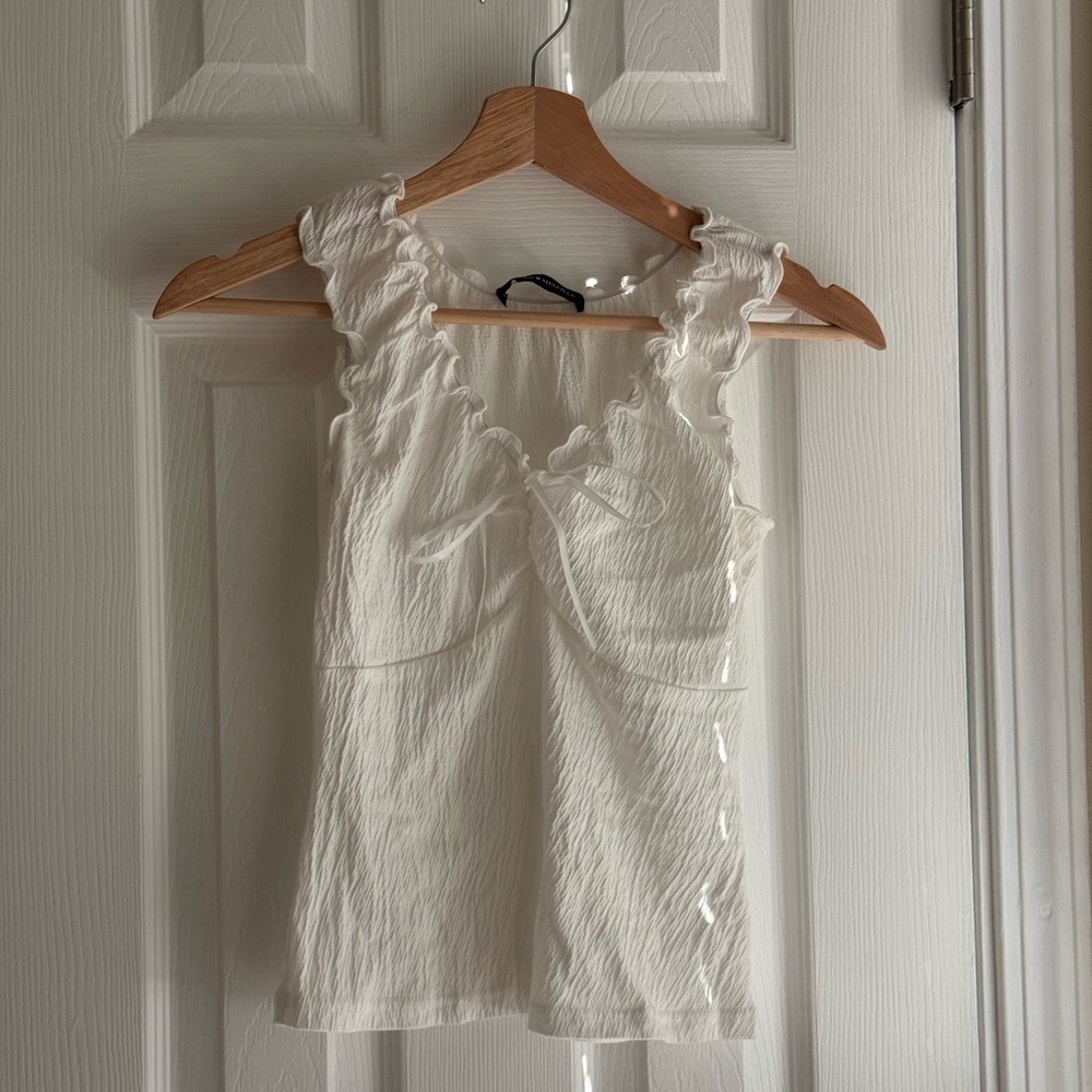 brandy ruffle scrunch tank